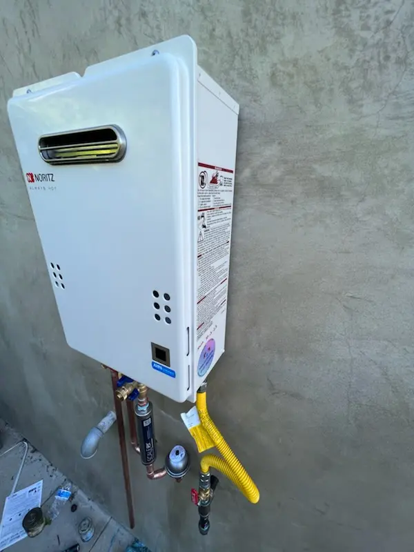 Tankless water heater installation for Upward homes